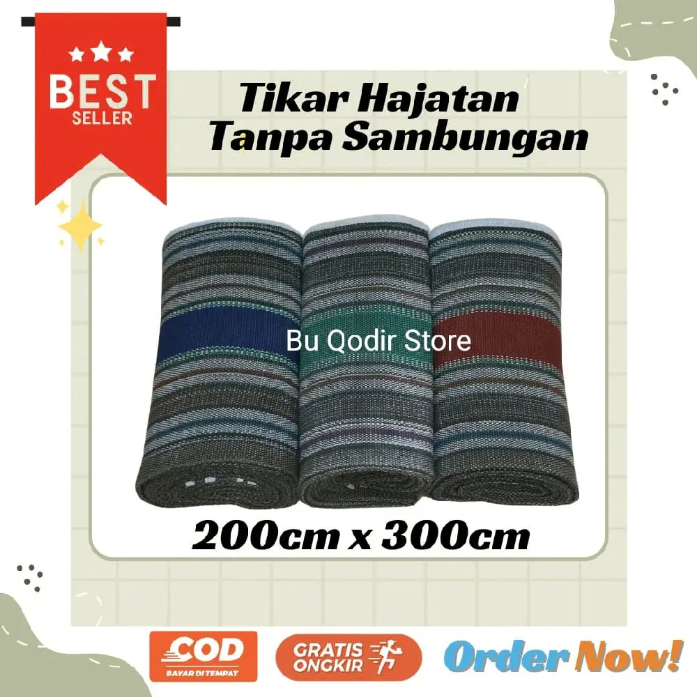 Tikar lipat jumbo tenun hajatan karoet serbaguna ukuran 200cm x 300cm tanpa sambungan Promo  kualitas premium Kain