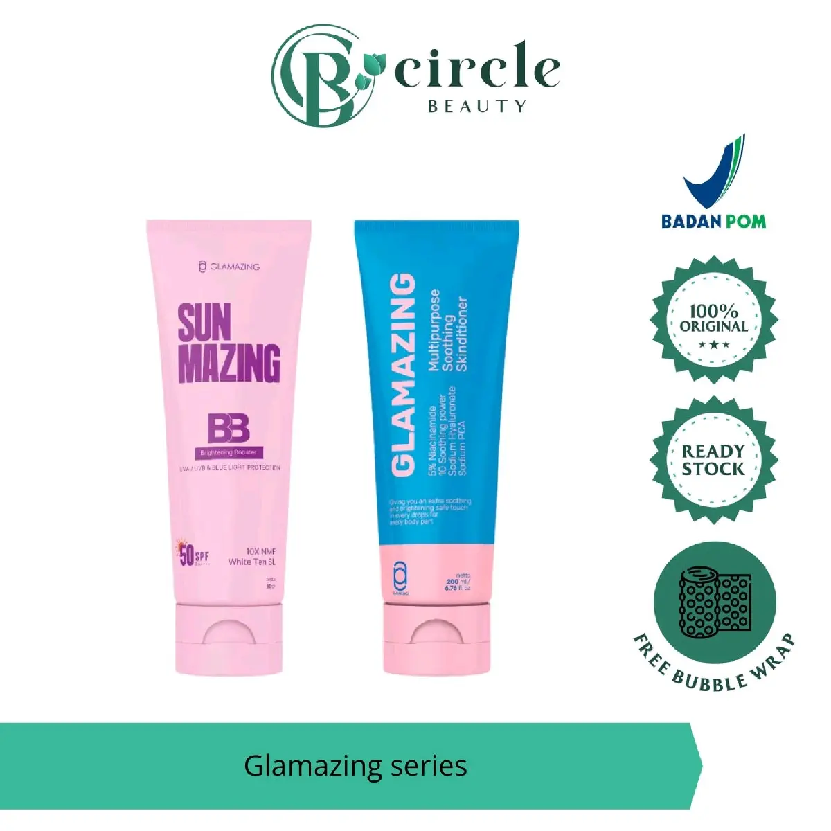 (Ready) Glamazing soothing Skinditioner Moisturizer (200ml) Sunmazing spf50 (50ml)