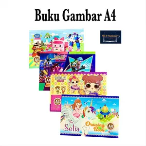 [10 PCS]  Buku Gambar Anak / Drawing Book A4 Karakter (Pak)
