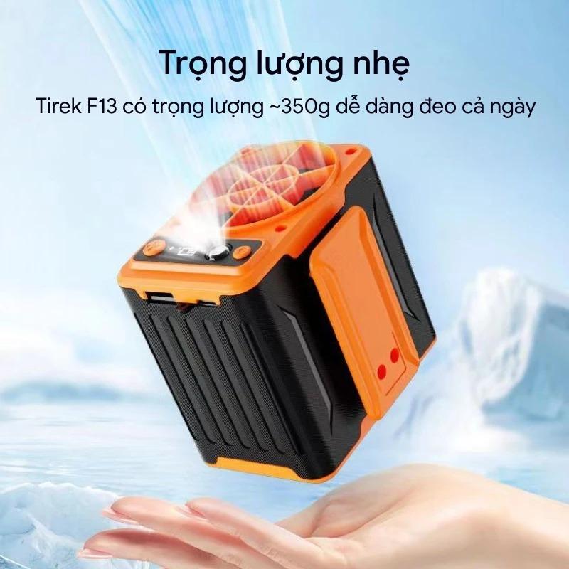 Quạt tích điện kẹp thắt lưng 4 tốc độ gió siêu mạnh kiêm sạc dự phòng và đèn pin siêu sáng, Quạt kẹp hông công suất lớn, Quạt điều hoà, Quạt đeo thắt lưng, Quạt đeo cổ 4