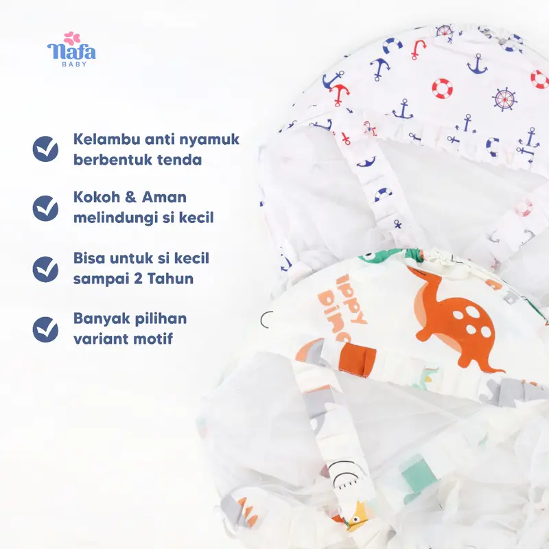 Perlengkapan Tidur Bayi BOBOO BABY Kelambu Tenda Bayi Set Include Bedcover Katun Catra Kasur 1