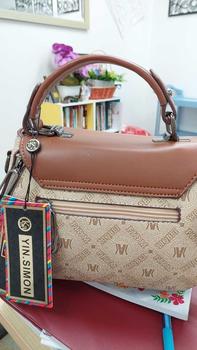 Product Review of Denifor C113  Luxury Bag Women's Bags Wording Design Brown Pvc Zipper sling bag  women beg silang  besar from N**9 1