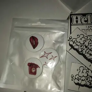 Lazyscratch Pin Button 1 set 3pcs 32mm