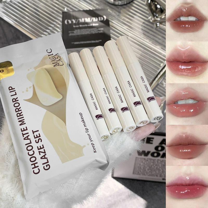 Product Introduction of 【TOP】Chocolate five lipstick set matte finish non-fading lipstick female student 19
