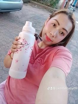 Product Review of Mr Ric Sakura Spring Blossom Series Hydration Flask Vacuum Flask Spout Lid Wide Mouth Insulation Water Bottle Hot & Cold Tumbler with Free Silicone Boot BPA Free 40oz 32oz 22oz 16oz from Z**9 2