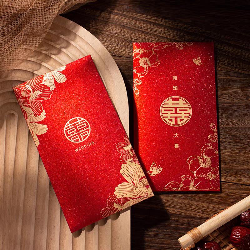 Product Introduction of 10Pcs\set Wedding Angbao CNY Wedding Hongbao High-grade Tot Stamping Red Packet 0