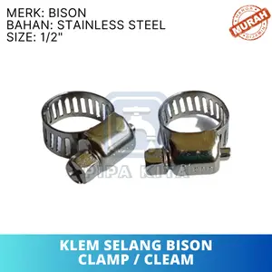 Klem Selang Stainless Steel 1/2 Inch Blimbing Clamp Clem Air Gas