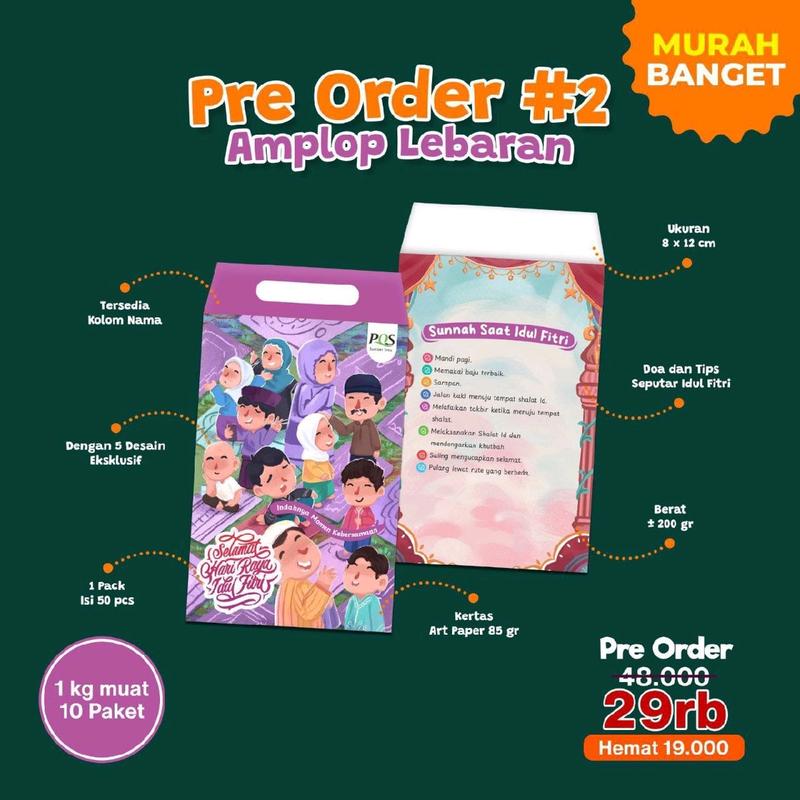 AMPLOP LEBARAN 2024  ISI 50pcs 3