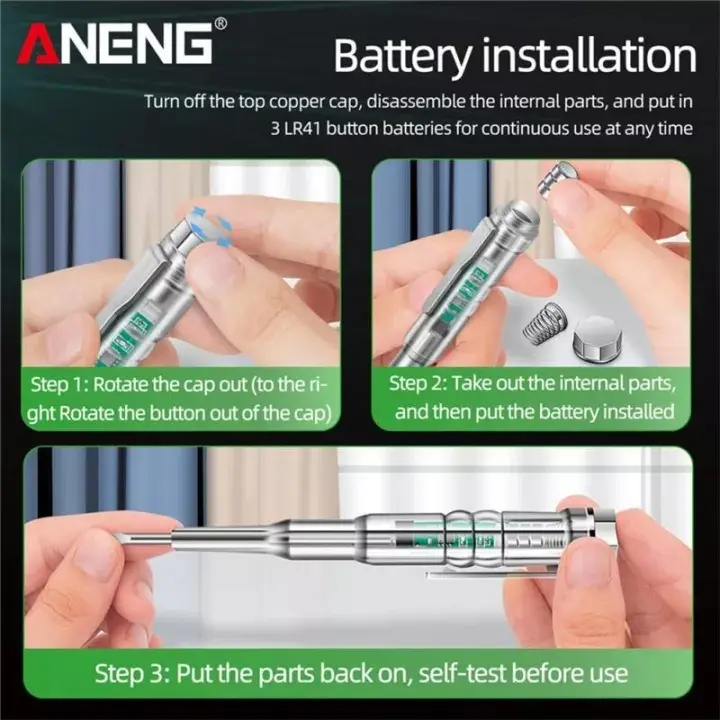 ANENG Obeng Tespen Tester Pen with Indicator LED - B14 - Transparent 5