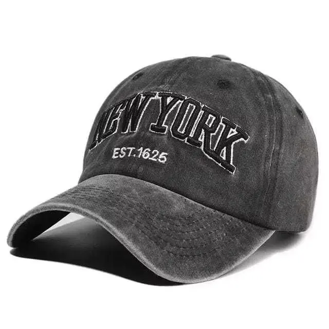 Topi Baseball NW YORK EST 1625 Hat Cap Casual Sport Distro Black Dewasa Vintage OOTD Aesthetic Kekinian Simpel Elegan