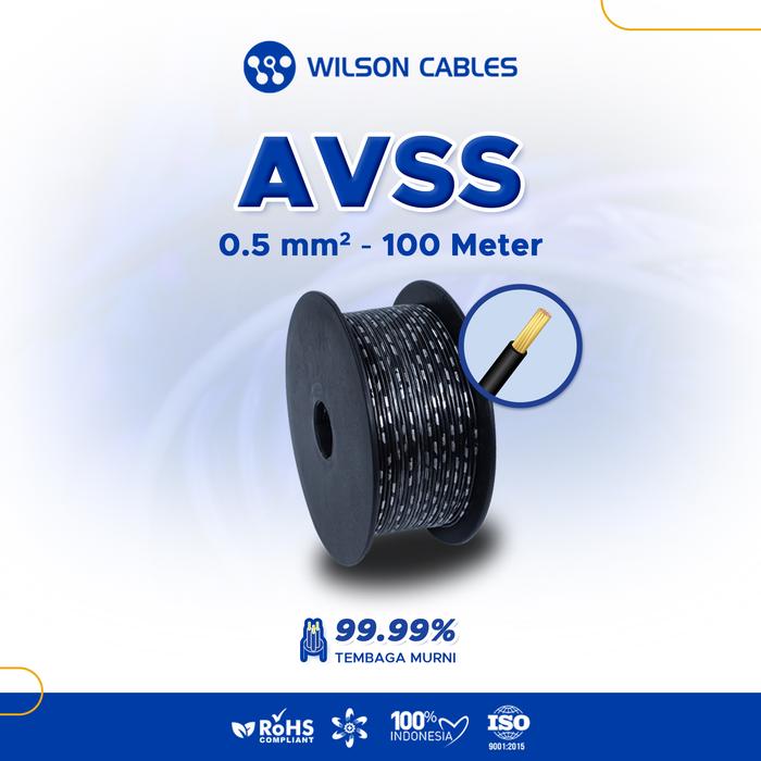 Gambar AVSS 0.5 mm2 100 Meter - Kabel Otomotif Wilson Cables - Hitam dari Wilson Cables Kab. Tangerang Tokopedia