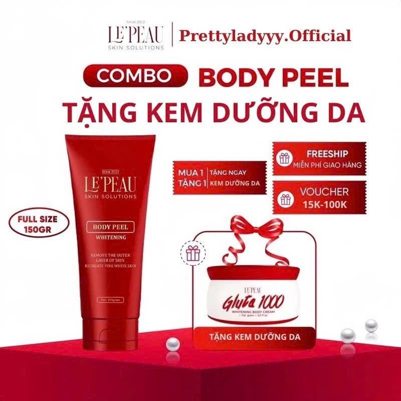Kem body peel da size 150m tặng kèm quà Hỗ trợ Làm Mờ Thầm