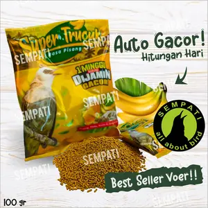 SEMPATI Voer Trucuk Super Trucuk Sempati Voer Pur Rasa Pisang Voer Pisang Pellet Pelet Pakan Makanan Burung Pemakan Buah Sehat