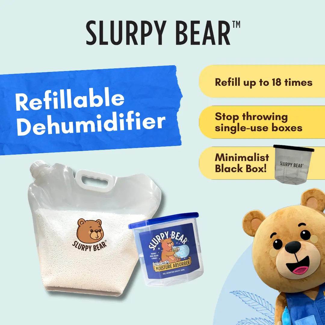 SLURPY BEAR Eco-friendly Dehumidifier Refill Moisture Absorber |   Similar to Thirsty Hippo