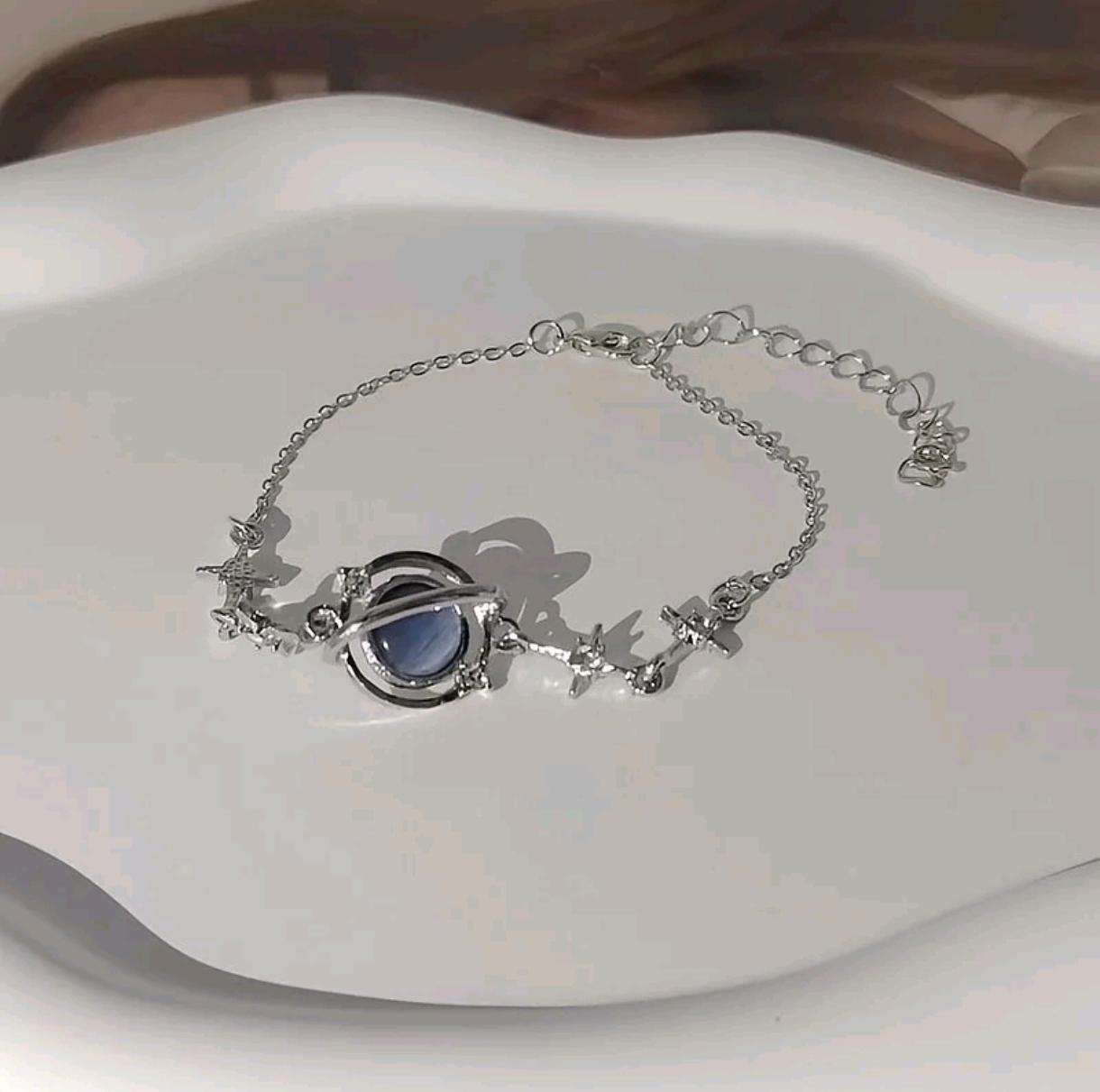 Perak zirkon Gelang planet biru Pasangan besties Sumur bintang Gelang bisa disesuaikan Bracelets Perak zirkon Gelang planet biru Pasangan besties Sumur bintang Gelang bisa disesuaikan Bracelets