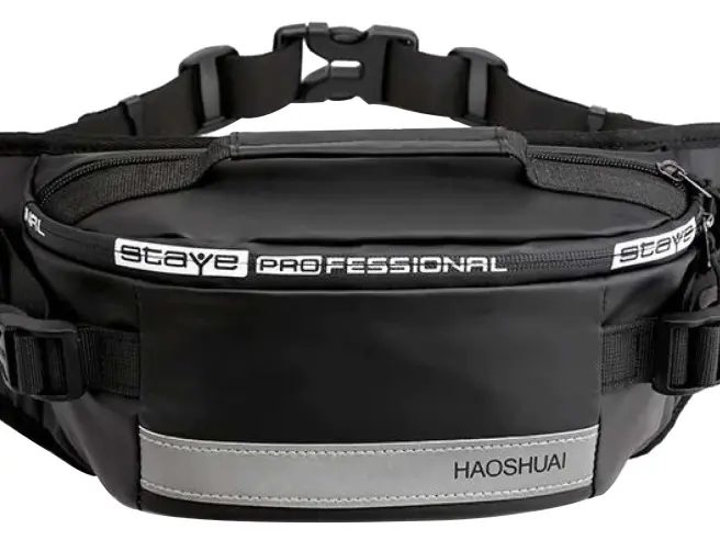 Tas Pinggang Multifungsi Hitam Elegan Slingbag - Tas Selempang Pria Premium Terbaru Waistbag AS 6