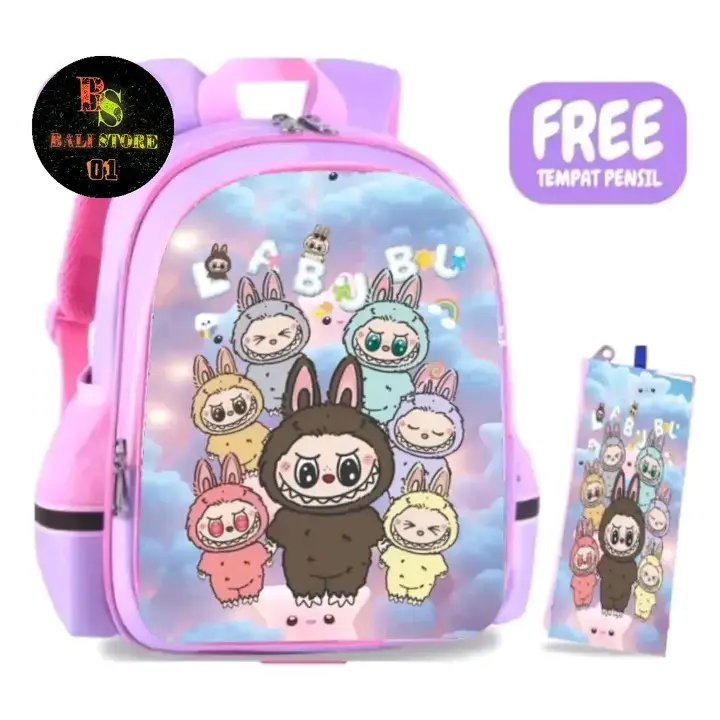 TAS LABUBU SD. TAS SEKOLAH . LABUBU VIRAL . RANSEL LABUBU.  LABUBU PLINTING .LABUBU PRINTING. TAS ANAK Selempang Wanita Perempuan Slingbag banana jansport 0