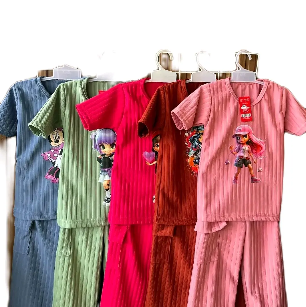 Setelan baju hornet celana cargo / set anak perempuan
