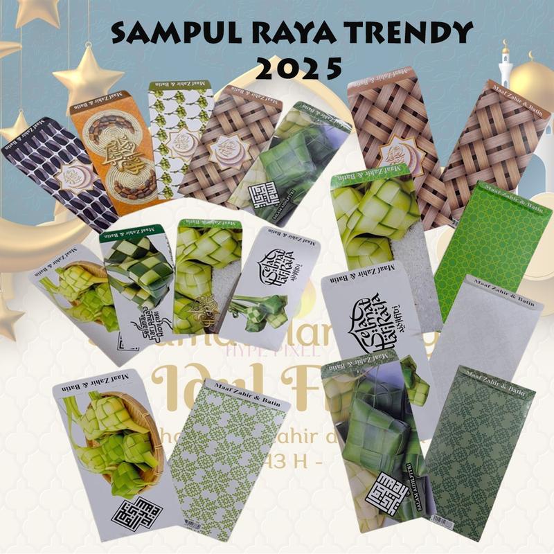 SAMPUL DUIT RAYA 2025 Ketupat Mixed Random Design (10's/50's - TikTok ...