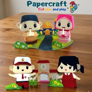 Papercraft Mainan Aktivitas Anti Gadget untuk Anak Tema Anak Sekolah, Muslim & Dokter untuk TK SD SMP SMA Dewasa