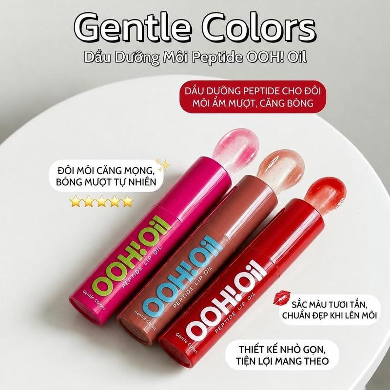 Dầu Dưỡng Môi Lip Oil Gentle Colors OOH OIL Mini 2g – Căng Bóng, Dưỡng Ẩm, Hiệu…