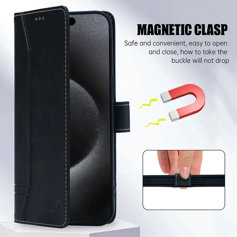Casing Sharp Aquos V6 / V6 Plus Flip PU Dompet Keranjang Slot Siaga Menutupi Kasus Ponsel 2