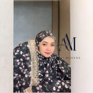 Mukena Traveling 2in1 (Resleting Dagu) Katun Premium Free Pouch Muslim Dewasa Lembut Mewah