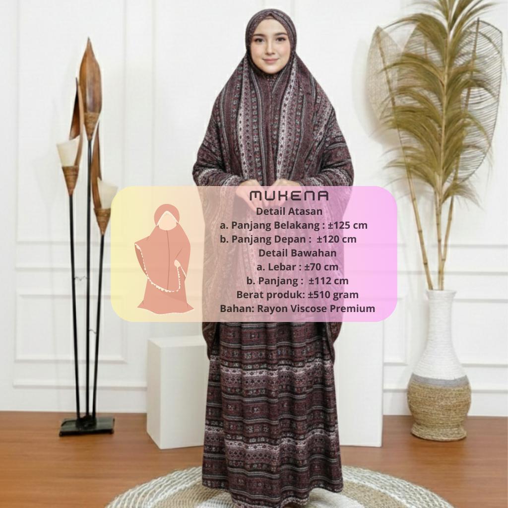 Almaisan - Mukena Dewasa Motif Widi Premium 2in 1 Warna Soft Bahan Adem Lembut Almaisan - Mukena Dewasa Motif Widi Premium 2in 1 Warna Soft Bahan Adem Lembut