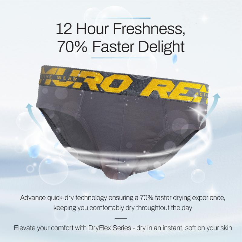 J♥O1 REMURO DRYFLEX SWIFT YELLOW [3 PCS] - CELANA DALAM PRIA ACTIVE BRIEF - MULTICOLOR YELLOW B✪R5 1