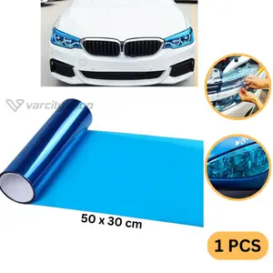 Sticker Headlamp Headlight Sticker Lampu Mobil Motor Blue Hybrid Biru Car