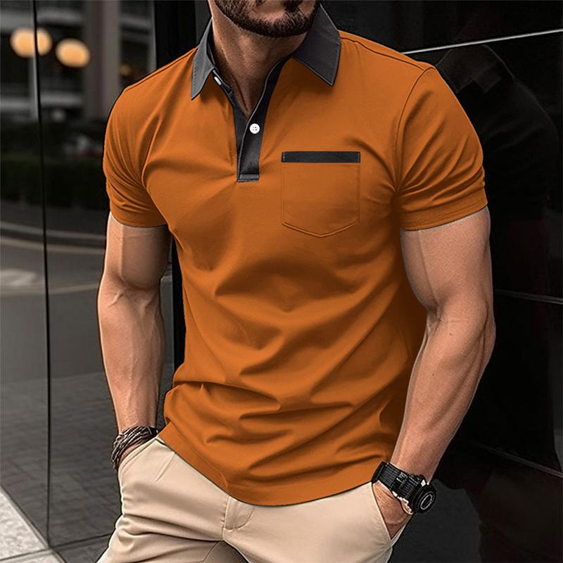 Product Introduction of Summer popular European and American men's casual sports short-sleeved lapel polo shirt 1