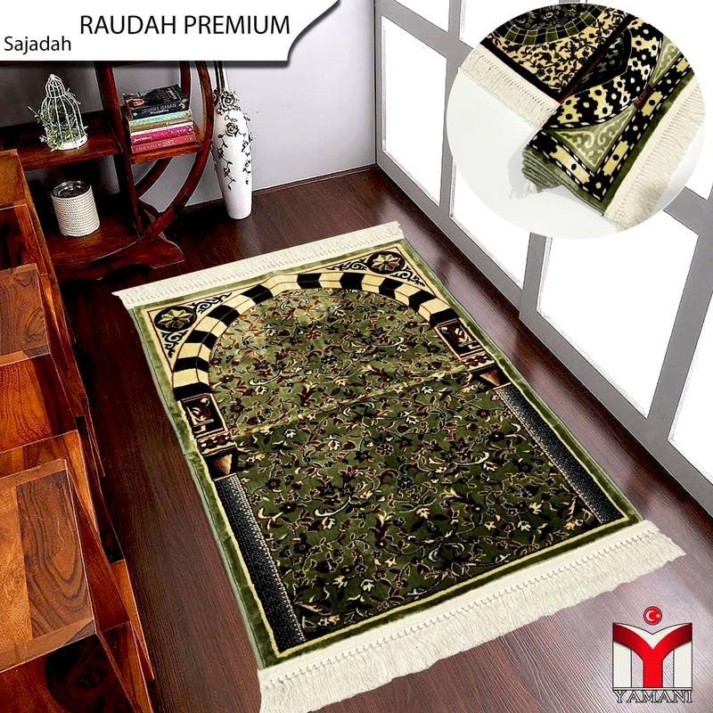 NEW Sajadah Carpet Raudah Premium Dewasa Uk 70*110 cm Bahan Bludru ...