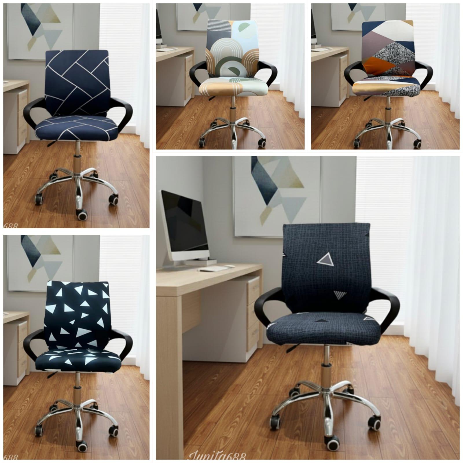 ( Jual SARUNG Bukan KURSI ) Sarung pelindung kursi kantor elastis / Cover kursi kantor size: L