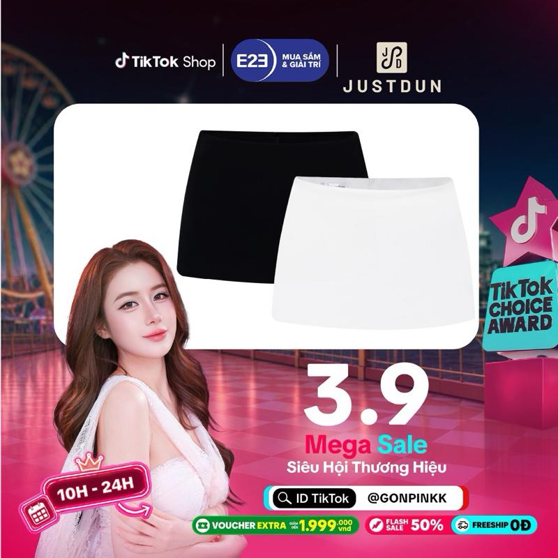 NEW Chân Váy Trơn Ngắn Chữ A Dáng Ôm Chất Nỉ Co Giãn, Tôn Dáng, Mềm Mại JUSTDUN…
