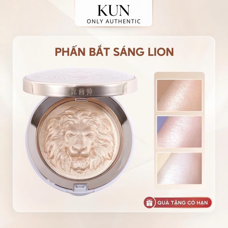 Phấn bắt sáng Lion hoạ tiết sư tử highlight bắt sáng lion - Kun cosmetic mỹ phẩm trang điểm