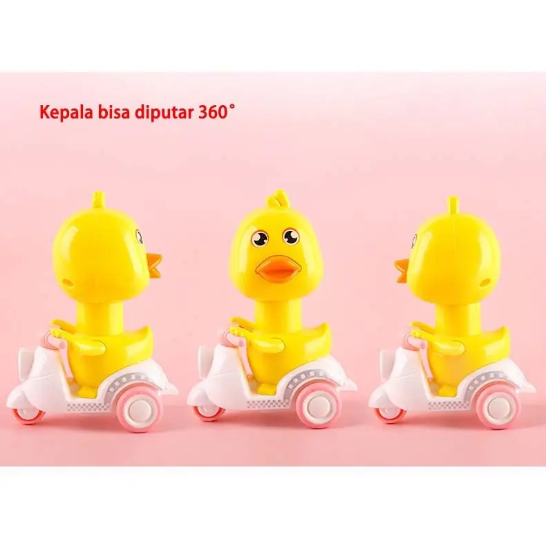 Mobil Mainan Bayi Mobil Mainan Roda Tiga Model Bebek Kartun Mainan Untuk Anak Laki-laki Dan Perempuan  Plastik Toy 5