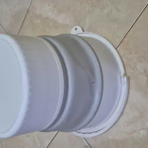 Let Me Ember Bak Lipat Portable Silikon - Serbaguna 10L Anti Bocor Tahan Panas (Abu-Putih) LM-AGB2062