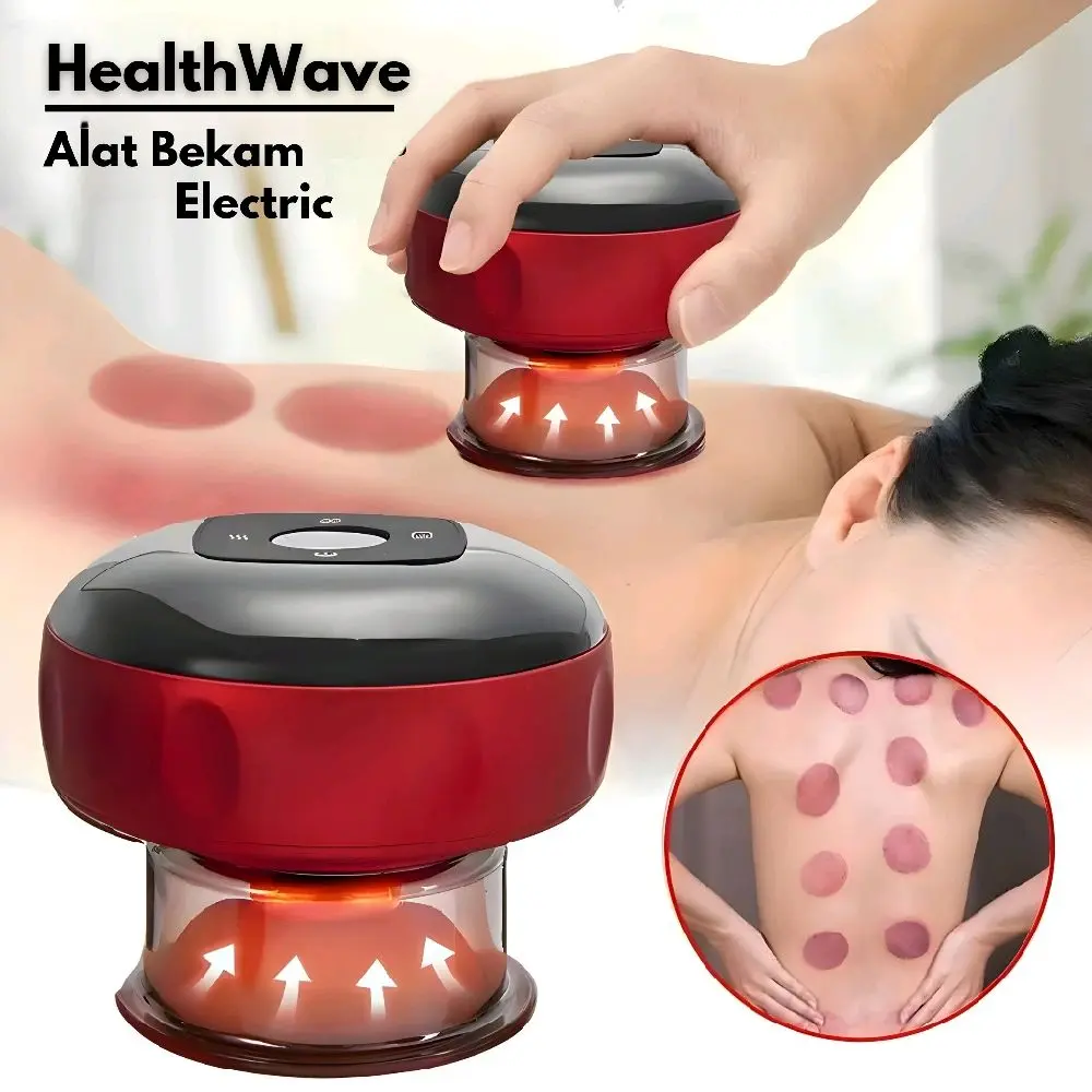 HealthWave/Alat Bekam Elektrik 5 In 1 Cupping Massagee Instrument/Alat Kerik Elektrik Massager/Terapi Bekam/Alat Eletrik Badan/Electric Vacum Cupping Massage/Bekam Listrik/Eletric Machine Cupping/Alat Terapy Punggung Tubuh Terapi Perawatan Therapy Leher