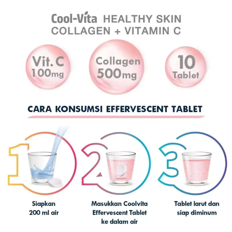 Cool-Vita Minuman Larut Rasa Buah Peach 60 tablet 6