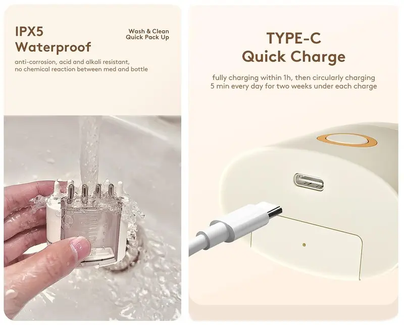 Electric Hair Oil Applicator and Scalp Massager 2 in 1 alat pijat electric Scalp Oil Applicator Head Massager for Hair Treatment Growth Facial Elektrik Punggung Wajah Tubuh Machine 5
