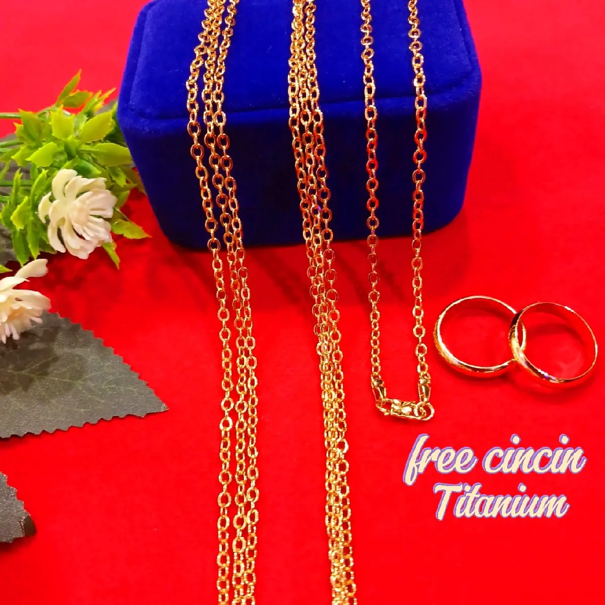 [free cincin Titanium] perhiasan Kalung nury polos 50cm pria wanita,Stainless stell 100%anti karat