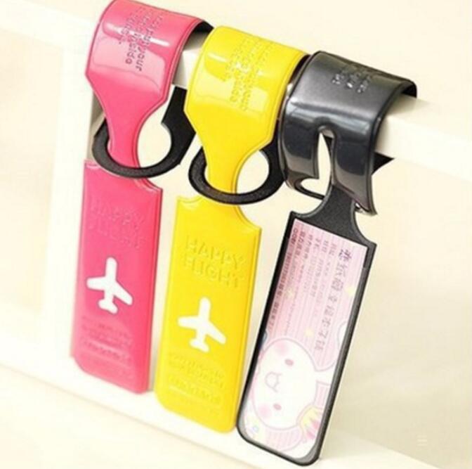 1/2pcs PVC Strip Luggage Tag Boarding Pass Portable Checked Pendant Luggage Case Anti-loss Tag Identification Tag Travel Accessory 1