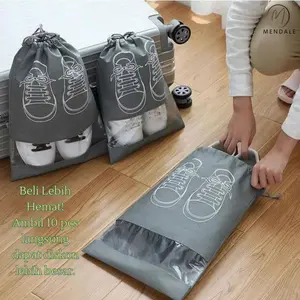 Kantong Sepatu Tali Serut Serbaguna Murah Tas Serut Sepatu Shoes Bag Penyimpanan Sepatu dan Sendal