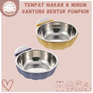 Hang Pumpkin Tempat Makan & Minum Gantung Kucing Anjing - Tempat Makan Gantung
