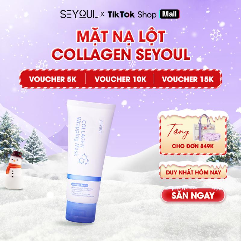   SEYOUL  Mặt nạ lột Collagen Wrapping Mask - Hỗ trợ se khít lỗ chân lông - Làm sáng và đều màu da - 1 tuýp 70ml 