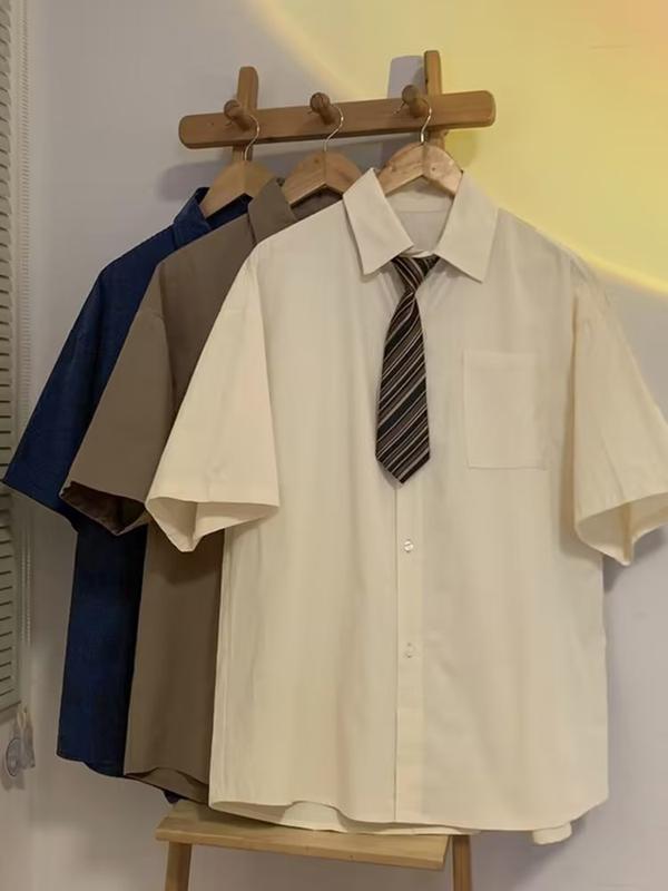 Product Introduction of delivery tie，Áo Sơ Mi Ngắn Tay Linh Hoạt Năng, Cà Vạt Chất Lượng Cao, Dkjk, Đại Học Nhật Bản, Phát Sóng Trực Tiếp, Cặp Đôi, Mặc, Mùa Xuân Menswear Nam Cổ Tròn Có Cổ 22