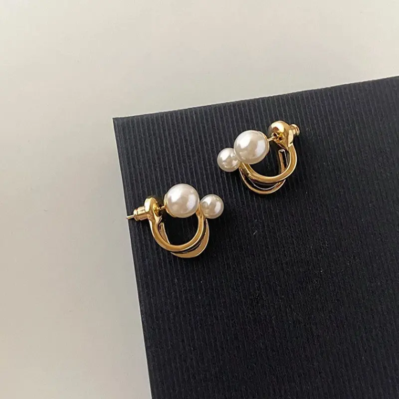 COD❤️Anting Mutiara Pearl Trendy Niche Design Temperament Light Luxury High-end Earrings-A.one 3