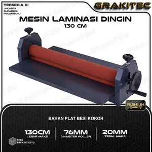 Grakitec Alat Mesin Laminating Laminasi Dingin - Cold Laminator 1300 mm FREE PETI KAYU