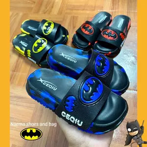 Sandal karet anak batman loreng terbaru - cequi eh 8 bt - sanda batman anak laki laki loreng lucu - sandal batman anak laki laki termurah