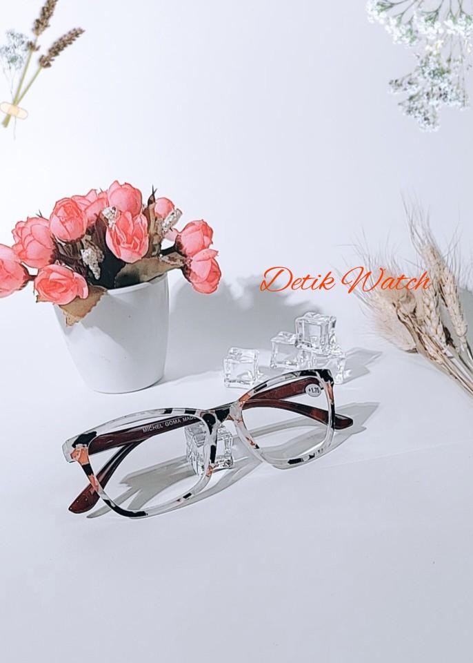 Product Introduction of Kacamata Baca Kacamata Plus Frame Kotak Leopard Putih ZZ455D-T Lensa Free Box dan Kain Lap 6
